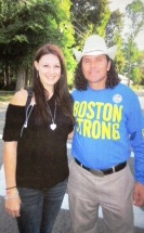 This story was covered in 2013, the first year that the school newspaper moved to this website. Green Wave Gazette Contributor Jaci Sloan and Boston Marathon hero Carlos Arredondo meet at the 2013 Jeffrey Coombs Race. 
