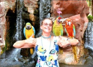 Ms. Salvetti entertains some new friends on a recent vacation