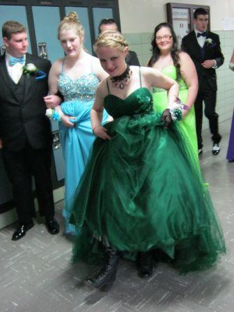 Christina Howe shows off her prom shoes.