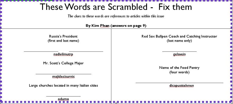 These Words are Scrambled -  Fix them