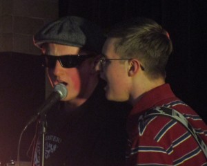 Joe Genest and Aaron Christion peform with Two Birds One Stone, at Open Mic II