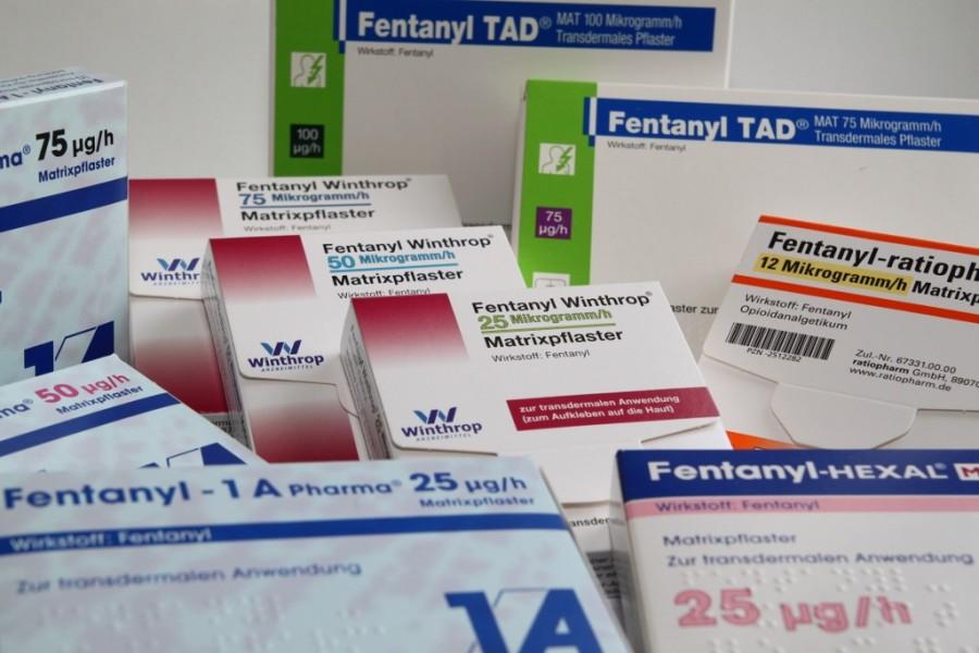  Fentanyl patch packages from several german generic drug manufacturers