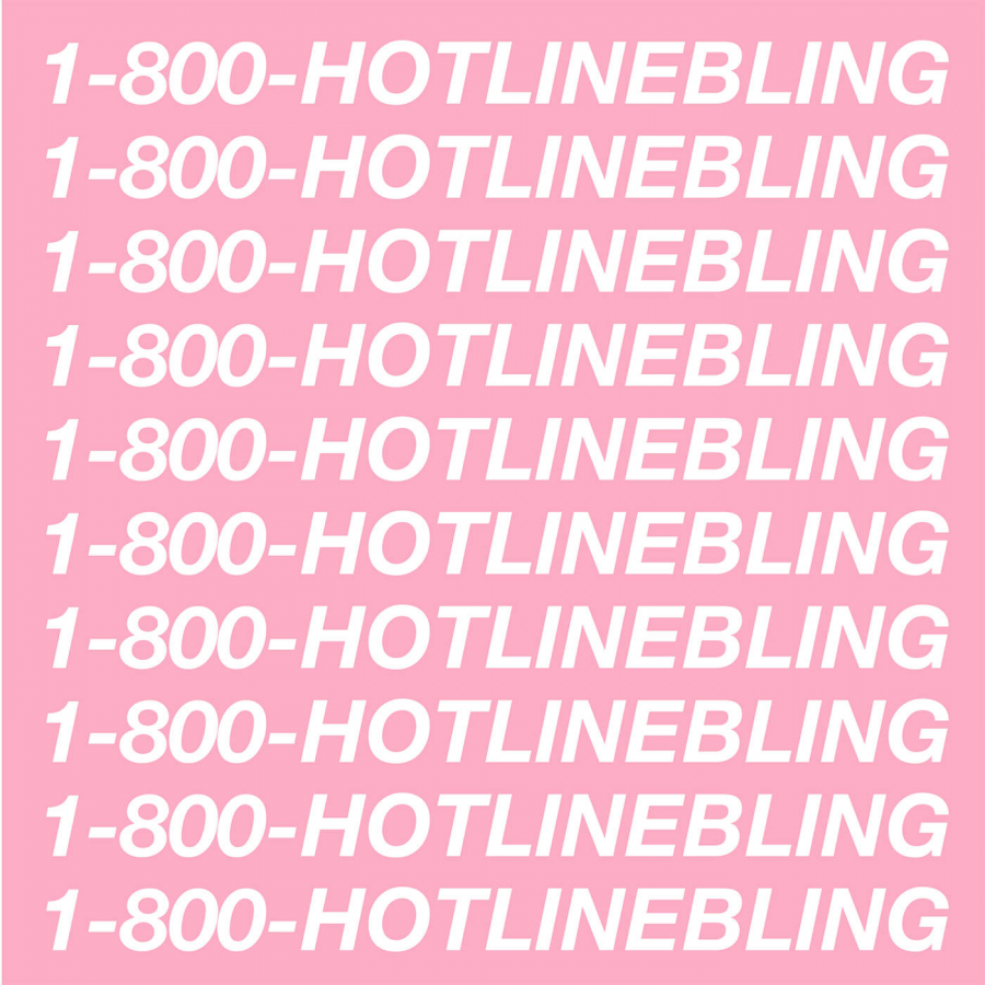 Cover art for Hotline Bling a single from Drakes Views album (Public Domain via Wikimedia Commons)