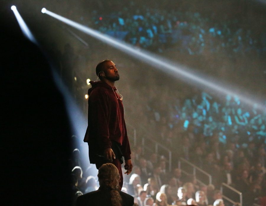 Kanye West performs at the 57th Annual Grammy Awards at Staples Center in Los Angeles on Sunday, Feb. 8, 2015. (Robert Gauthier/Los Angeles Times/TNS)