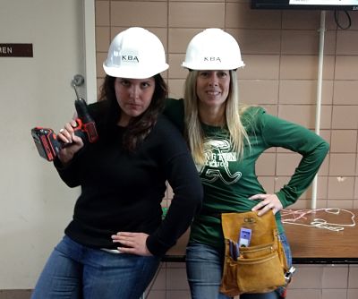 Ms. Sweeney and Ms. Ferioli were completely ready to take the tour.