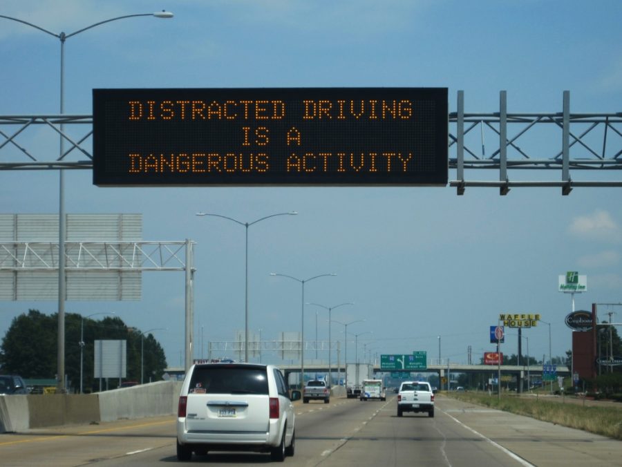 Distracted+driving+is+a+dangerous+activity+sign+West+Memphis%2C+Arkansas