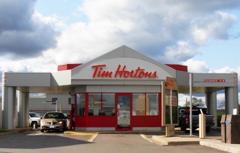 A drive thru only Tim Hortons location in Moncton.
