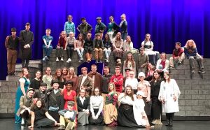 The cast of the new musical production “Oliver” includes a variety of ages. The musical opens on November 30, 2017 in the new co-located middle-high school auditorium in Abington.