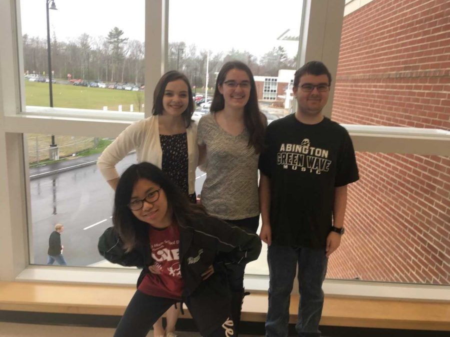 Julia Do, Madisen Caferro, Allison MacLeod, and Neil MacLeod (members of the Class of 2019)