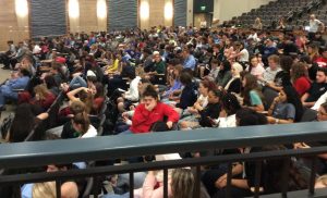 The Abington High School auditorium is full of sophomore to senior students on September 26, 2019. A Career Day was held for students who were interested in learning more about careers.