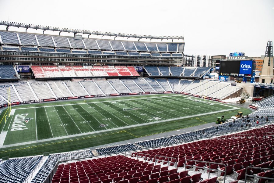 Gillette Stadium in Foxboro, home of the New England Patriots hosts Abingtons Division 7 Green wave football team.
