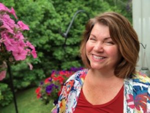 Mrs. Andrea Clifford poses on the back porch of her home on Wednesday, June 10, 2020. This is her final year as an English teacher at Abington High School.