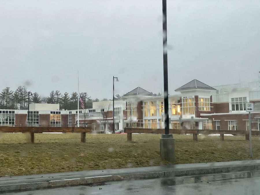 Abington Middle-High School on a gloomy and rainy March 1, 2021. Seniors in the class of 2021 are missing out on golden opportunities that other classes before them had due to the Covid-19 pandemic.