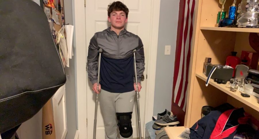 Abington High School junior athlete Shea McClellan is recovering from a recent sports injury. 