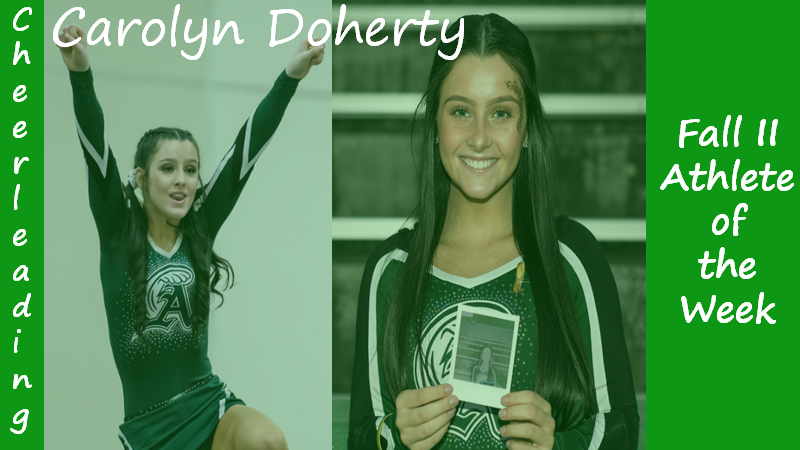 Senior+cheerleader+Carolyn+Doherty+is+highlighted+as+a+Fall+II+Sports+Athlete+of+the+Week.
