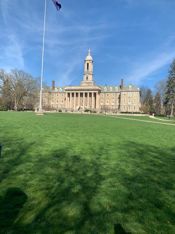 The administrative building at Penn State Old Main is an iconic symbol of the college.