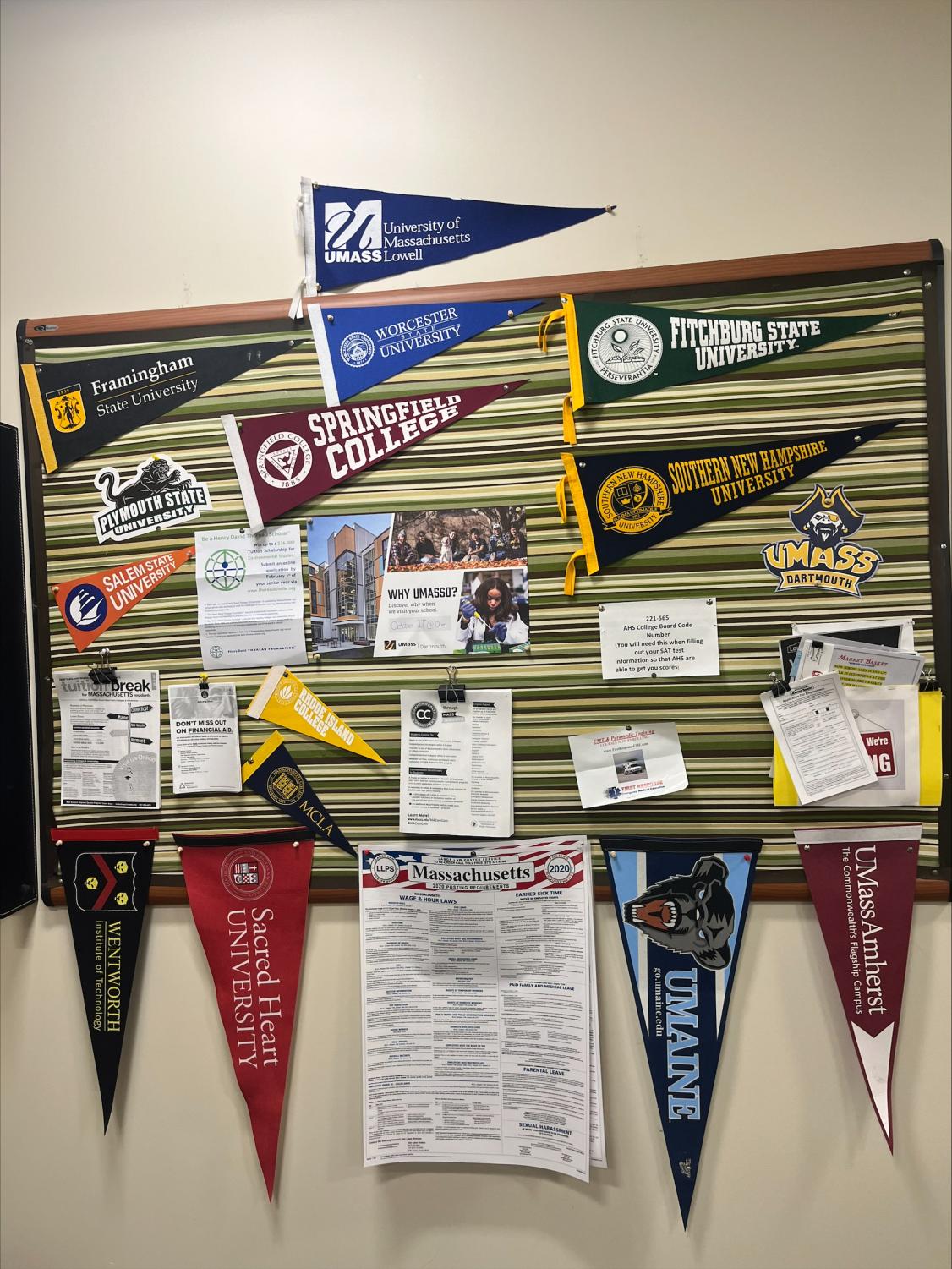 AHS Guidance Office advertises college choices for students