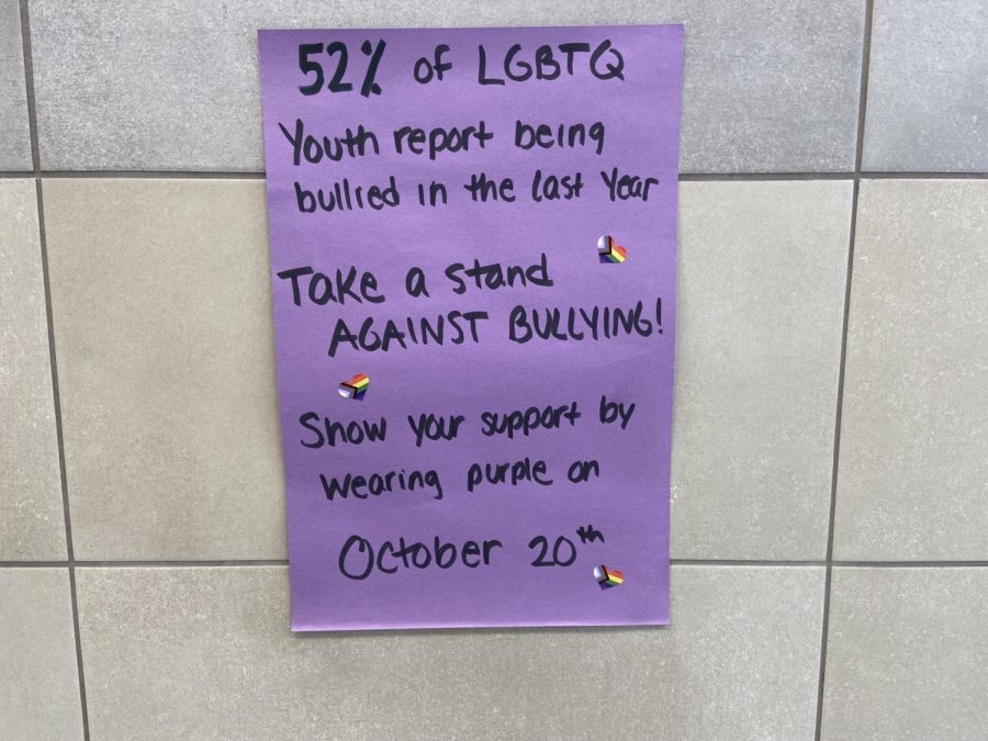 GSA+members+created+awareness+posters+for+Purple+Day