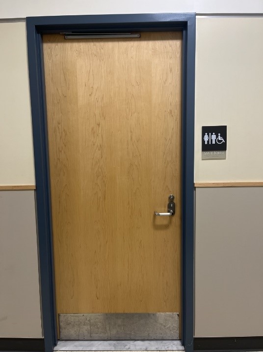 The faculty bathrooms are all gender neutral, yet the students are divided by male/female.